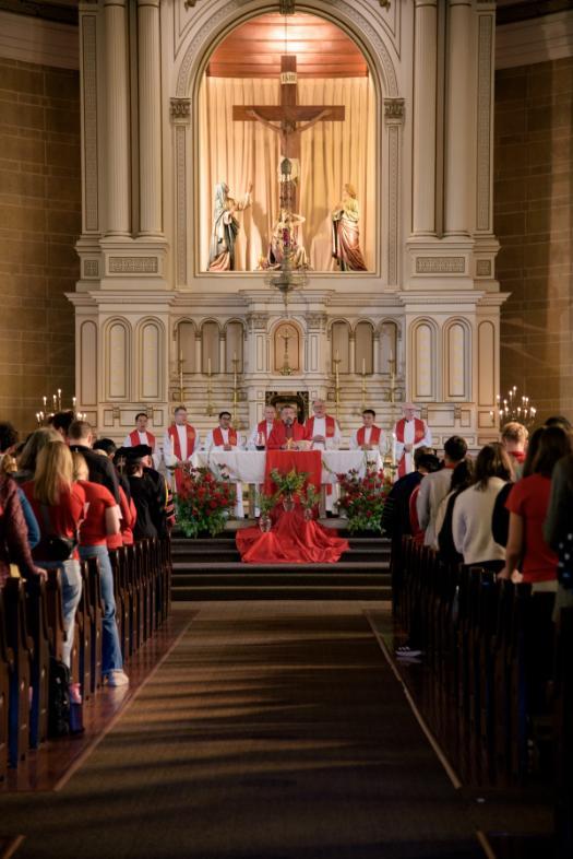 Mass of Holy Spirit stage