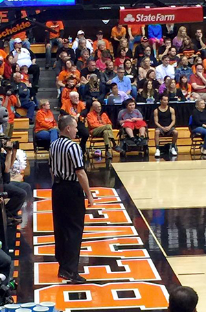 Bryan Brunette on the court